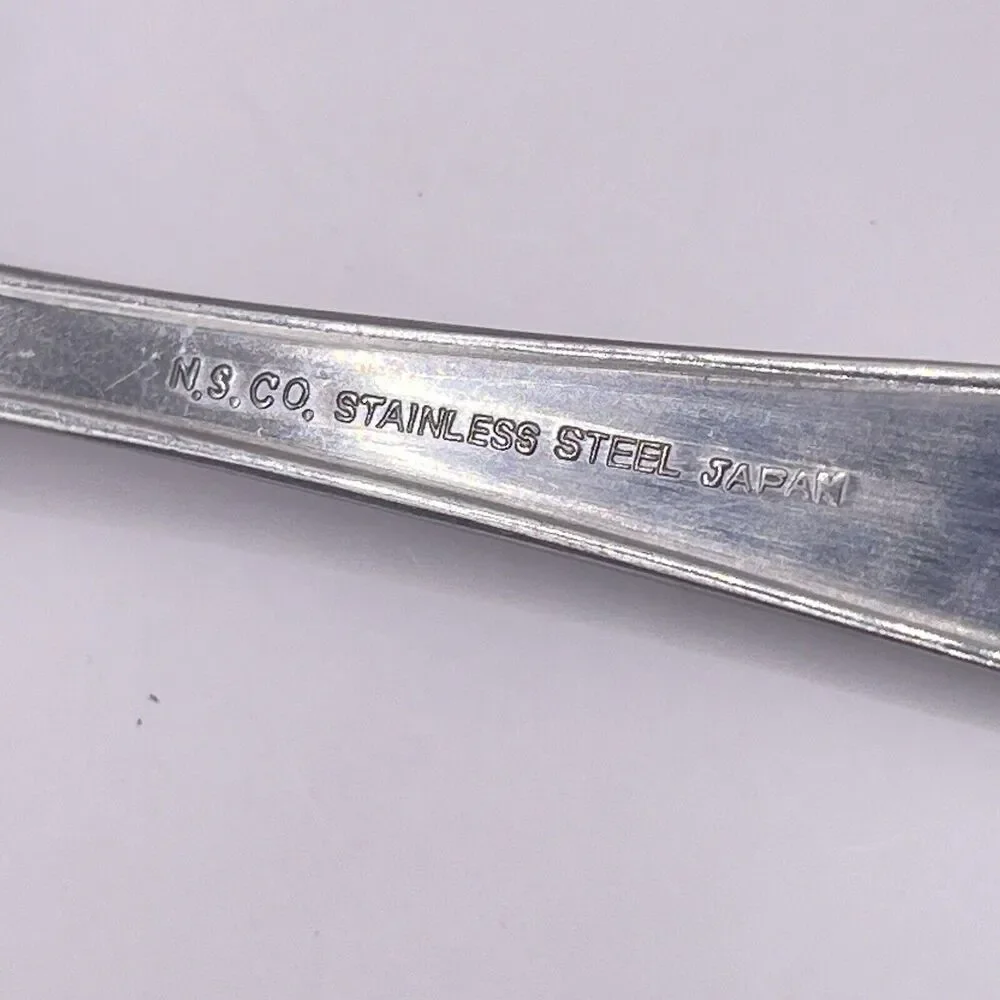N.S.CO. National Stainless Steel CARLYLE Rose Cake Server Pie Silver Tone